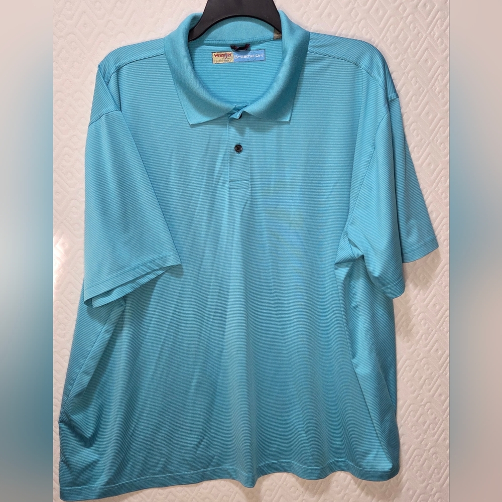 Wrangler Authentics Breathe-dri Blue/blue Stripe Polo 3XL